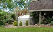 2000 gallon 9000 litre cream poly rainwater tank for garden