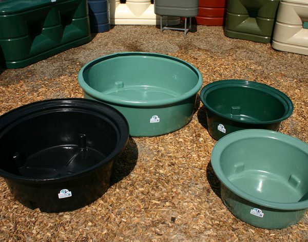Circular Stock Troughs for Feed and Water for Cattle and Horses